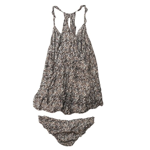 Victoria's Secret Babydoll Sleepwear Set Womens Size Large Animal Print Mob Wife - Picture 9 of 9